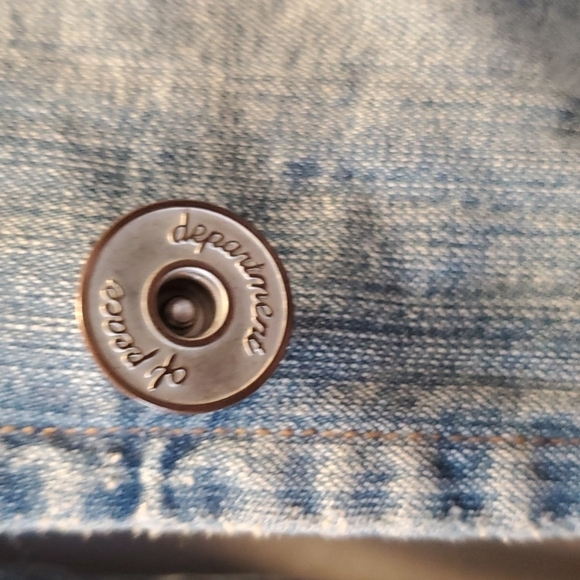 Department of Peace Denim Blazer SZ LG - Picture 3 of 8